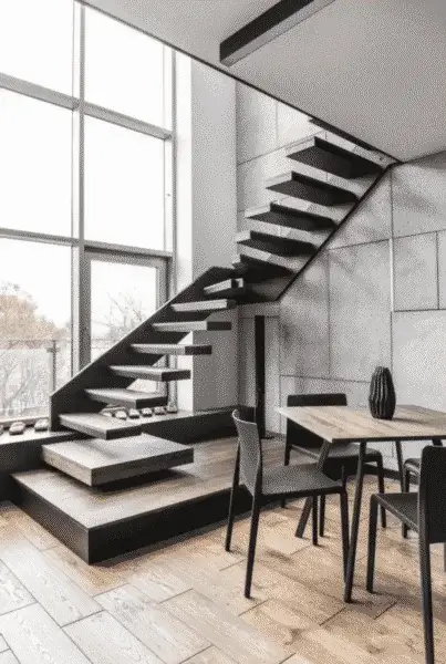 modern floating stairs