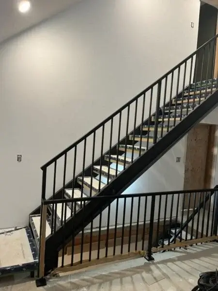 indoor steel stringer staircase